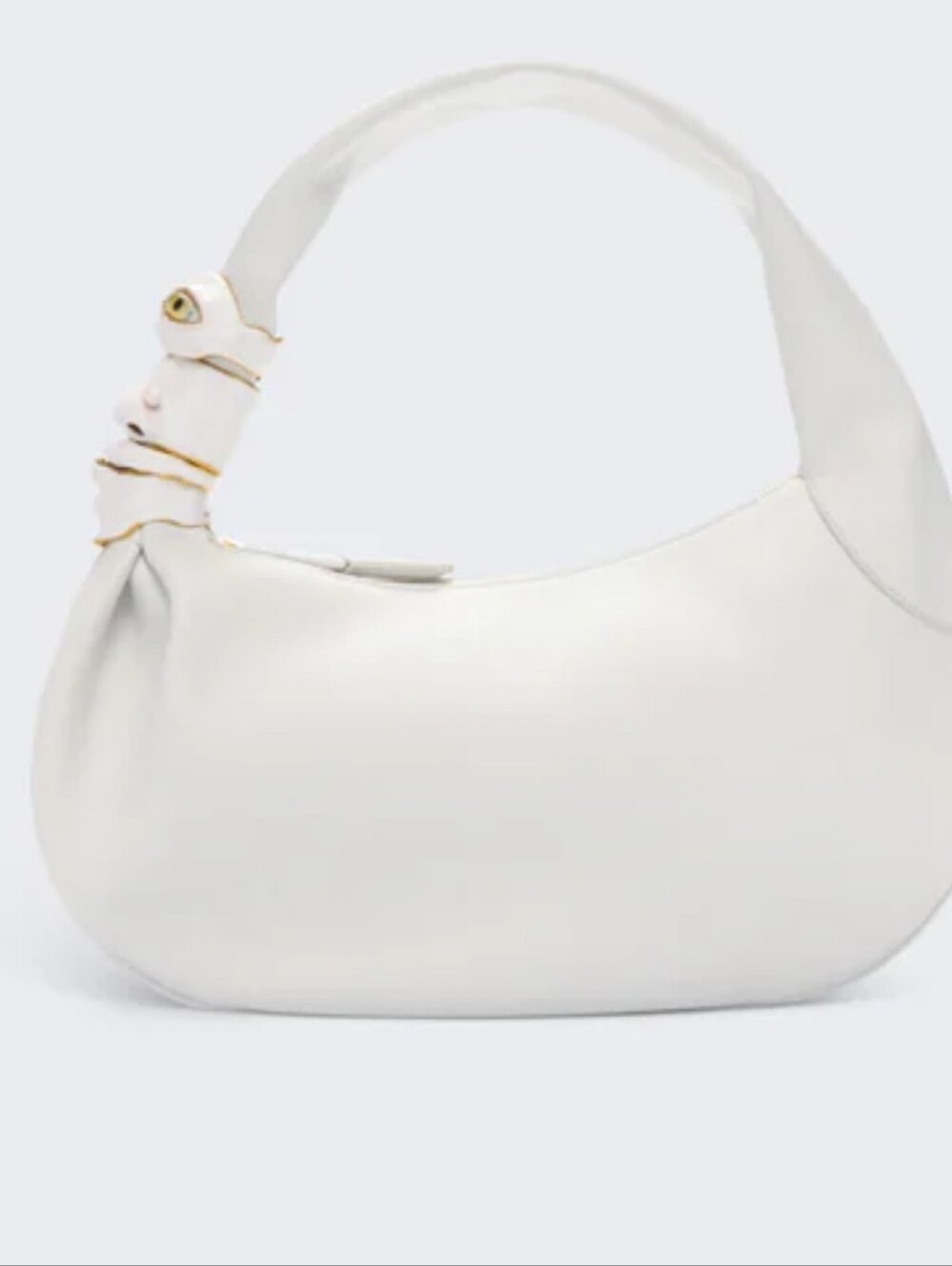 Schiaparaelli Souffle Baquette Bag White Leather